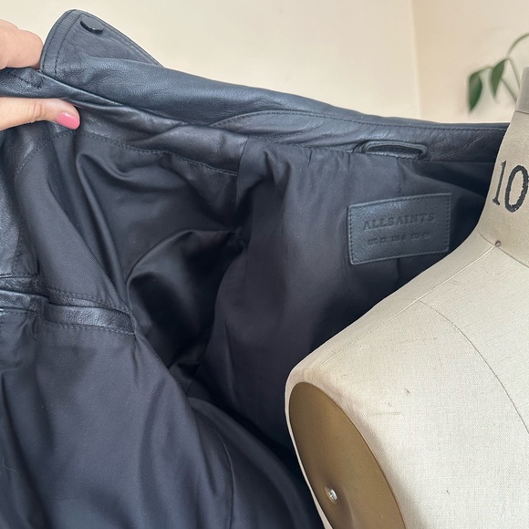 All Saints Leather CONROY Jacket: US 8 in “LIKE NEW CONDITION”. - Picture 9 of 11